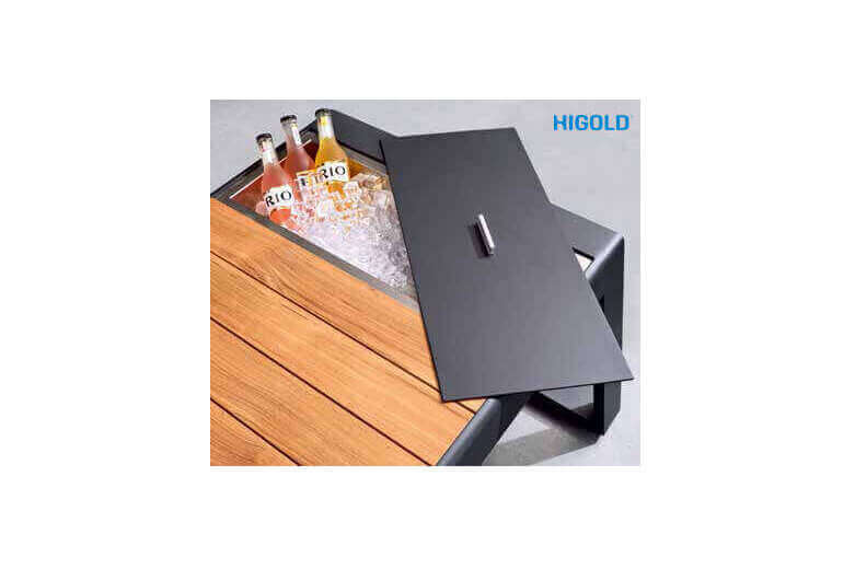 New York meble aluminiowe zestaw wypoczynkowy Higold stolik kawowy pojemnik na lód