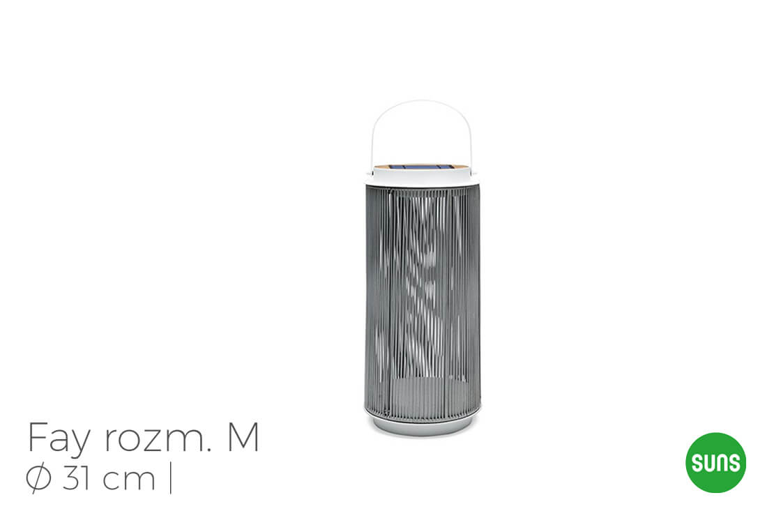 Fay nowoczesne lampy solarne ogrodowe aluminium lina, wariant 4874