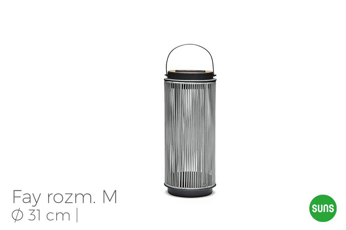 Fay nowoczesne lampy solarne ogrodowe aluminium lina, wariant 4873