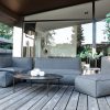 C-2 Edge nowoczesny zestaw ogrodowy z tkaniny TroisPommes Home luksusowe meble ogrodowe