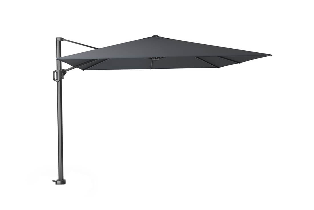 parasol ogrodowy Challenger T1 3 x 3 m z boczną nogą kolor anthracite antracyt bez podstawy parasole ogrodowe Platinum