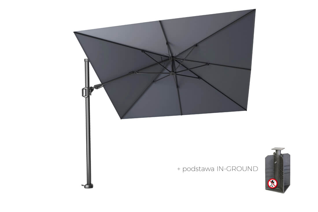 Parasol ogrodowy Challenger T2 3 x 3 m z boczną nogą, wariant 6735