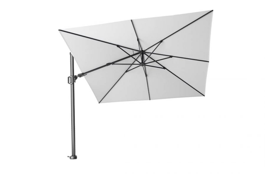 Parasol ogrodowy Challenger T2 3 x 3 m kwadratowy z boczną nogą kolor white bez podstawy parasole ogrodowe Platinum