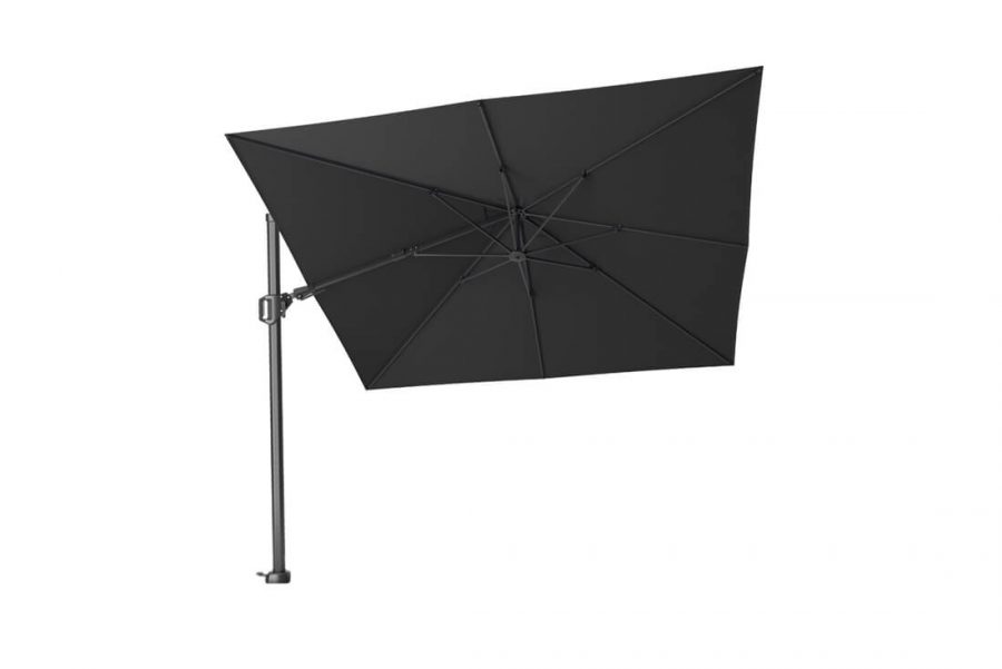 Parasol ogrodowy Challenger T2 Premium 3 x 3 m kwadratowy z boczną nogą kolor Faded Black bez podstawy parasole ogrodowe Platinum