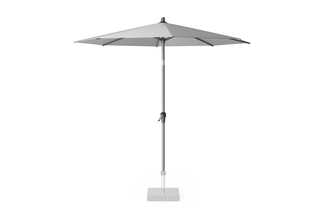 Parasol ogrodowy Riva Ø 3 m z centralną nogą okrągły bez podstawy kolor light grey jasny szary Platinum parasole ogrodowe