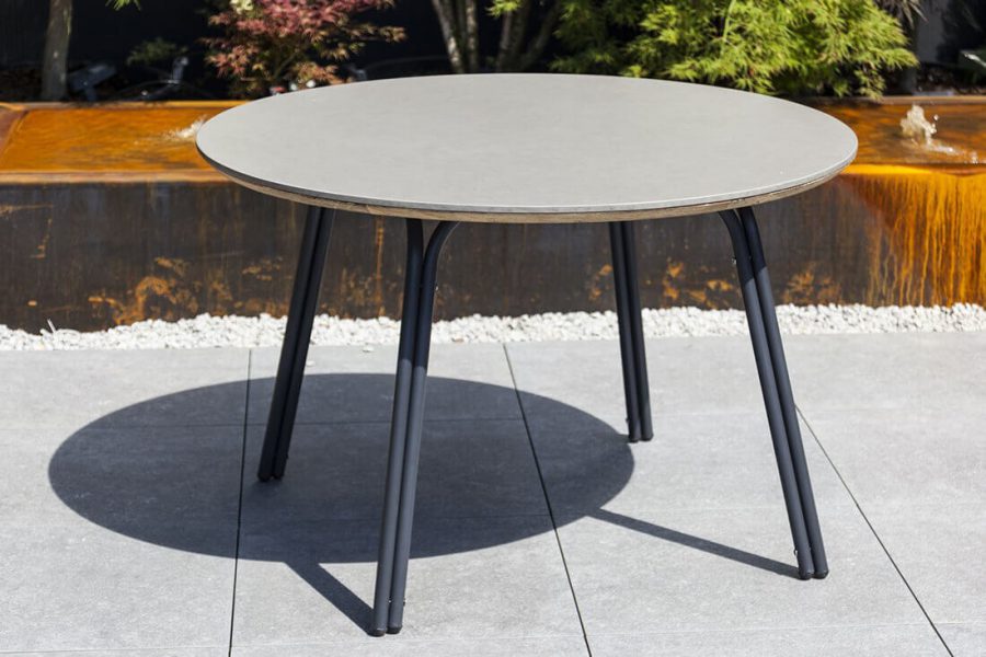 Simi designerski stół ogrodowy z cementowym blatem okrągły stół 120 cm Suns