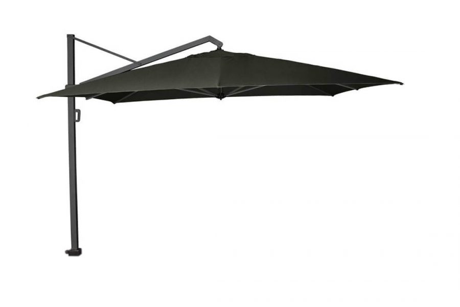 Parasol ogrodowy Icon 4 x 3 m prostokątny bez podstawy kolor faded black czarny luksusowe parasole ogrodowe Platinum