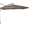 Parasol ogrodowy Icon 4 x 3 m prostokątny bez podstawy kolor havanna szarobeżowy luksusowe parasole ogrodowe Platinum