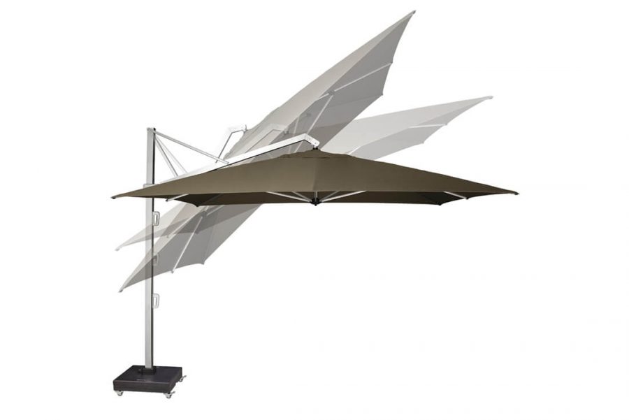 Parasol ogrodowy ICON 4 x 3 m prostokątny regulacja płaszczyzny duży parasol ogrodowy luksusowe parasole ogrodowe Platinum