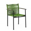 Jakarta zestaw stołowy do ogrodu dla 4 osób - krzesło ogrodowe Jakarta Olive (zielone)