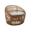 Nest okrągły fotel ogrodowy z technorattanu | Kolekcja Nest Cane-line