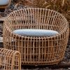 Nest okrągły fotel ogrodowy z technorattanu z poduszką | Kolekcja Nest Cane-line