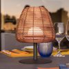 Boheme bezprzewodowa lampa stołowa ogrodowa technorattan LED Lumisky