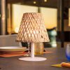 Ibiza bezprzewodowa lampa stołowa ogrodowa LED z kloszem z bambusa Lumisky
