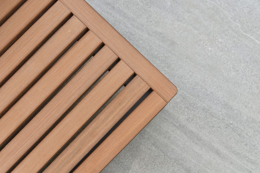 Salerno nowoczesny narożnik ogrodowy z aluminium stoliki z poliwęglanu Twoja Siesta