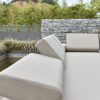 Sorrento nowoczesny narożnik ogrodowy z aluminium w odcieniu Champagne | Twoja Siesta luksusowe meble ogrodowe