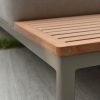 Sorrento nowoczesny narożnik ogrodowy z aluminium wbudowany stolik boczny | Twoja Siesta luksusowe meble ogrodowe