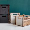 Box designerska skrzynka do przechowywania białe aluminium szare aluminium drewno teakowe Cane-line