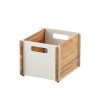 Box designerska skrzynka do przechowywania białe aluminium drewno teakowe Cane-line