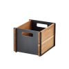 Box designerska skrzynka do przechowywania ciemnoszare aluminium drewno teakowe Cane-line