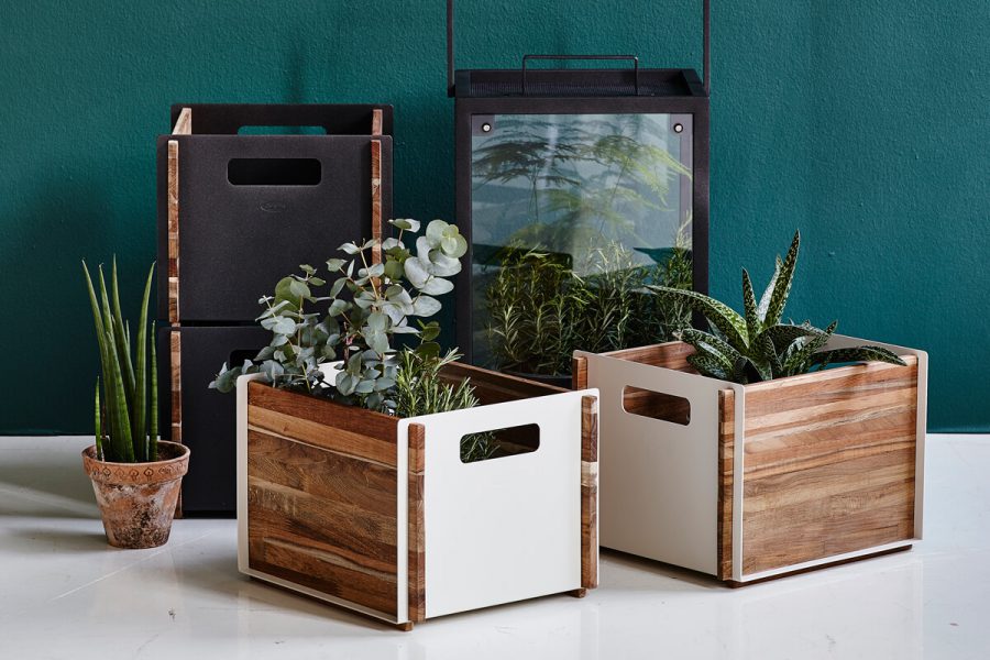 Box designerskie skrzynki ogrodowe aluminium drewno teakowe | Cane-line