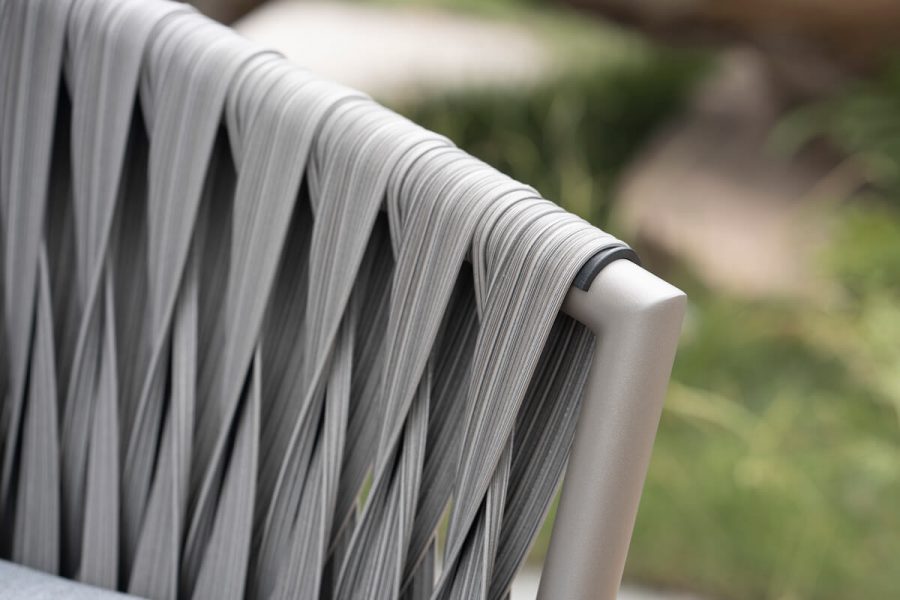 Manarola ogrodowy zestaw wypoczynkowy podłokietnik pleciony płaski technorattan 50 mm Twoja Siesta