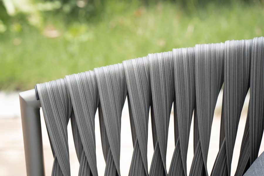Manarola ogrodowy zestaw wypoczynkowy podłokietnik pleciony płaski technorattan 50 mm Twoja Siesta