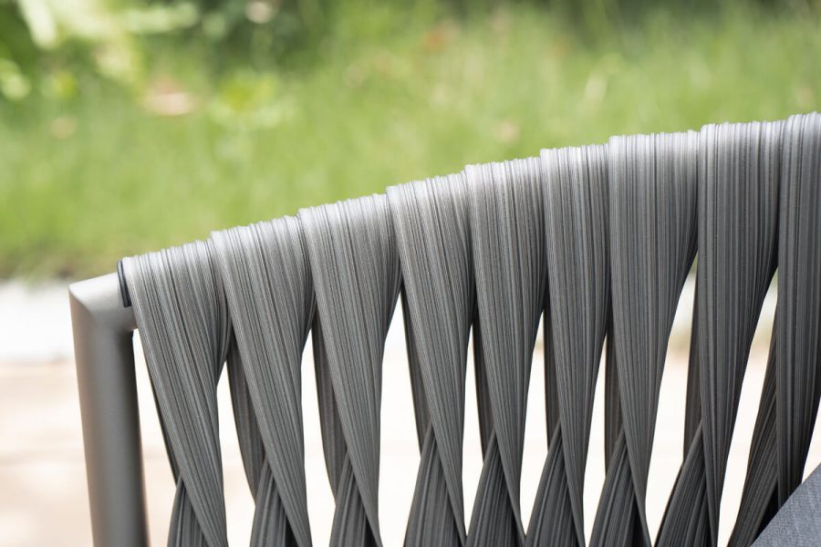 Manarola zestaw stołowy ogrodowy dla 6 osób technorattan płaski szary charcoal Twoja Siesta luksusowe meble ogrodowe