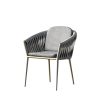 Manarola zestaw stołowy ogrodowy krzesło ogrodowe aluminiowe Champagne charcoal szare Twoja Siesta luksusowe meble ogrodowe