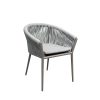 Oslo krzesło ogrodowe z grubej liny aluminium szarobeżowe Twoja Siesta