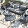Veranzza nowoczesny zestaw wypoczynkowy ogrodowy sofa ogrodowa potrójna fotele ogrodow stoliki kawowe Twoja Siesta aluminiowe meble ogrodowe