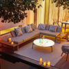 Colona technorattanowa wysoka lampa ogrodowa LED 155 cm sofa ogrodowa fotel Oslo Twoja Siesta luksusowe meble ogrodowe