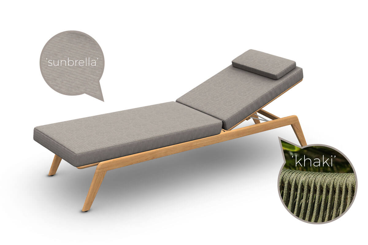 Ritz designerski leżak ogrodowy drewno teakowe, wariant 43602 Jati Kebon
