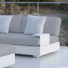Bari podłokietnik z aluminium do modułu sofu ogrodowej kolor biały sofa ogrodowa Bari Jati & Kebon