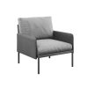 Arona wygodny fotel ogrodowy 2 kolory aluminium antracytowe szare poduszki Zumm