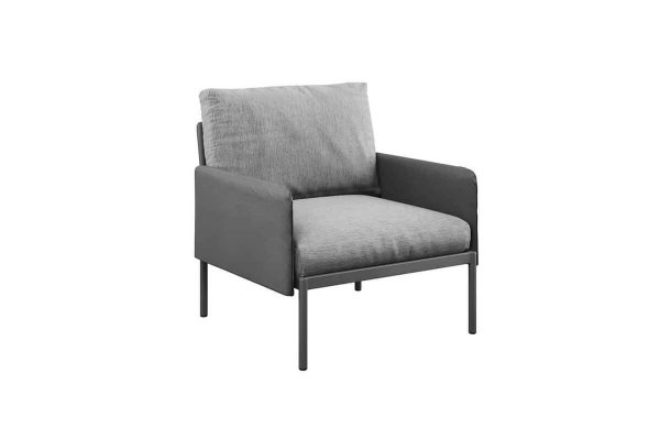 Arona wygodny fotel ogrodowy 2 kolory aluminium antracytowe szare poduszki Zumm