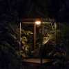 Coco solarne lampy ogrodowe ze stali nierdzewnej drewna teakowego SUNS