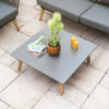 Corfu 3 elegancki zestaw wypoczynkowy do ogrodu kwadratowy stolik kawowy SUNS Zumm luksusowe meble ogrodowe