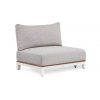 Evora sofa ogrodowa moduł środkowy białe aluminium drewno teakowe Suns