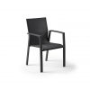 Leon nowoczesne krzesło ogrodowe aluminium antracytowe siatka Zumm