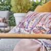 Merano nowoczesny komplet mebli ogrodowych antracytowa podstawa sofa ogrodowa potrójna szare poduszki Zumm