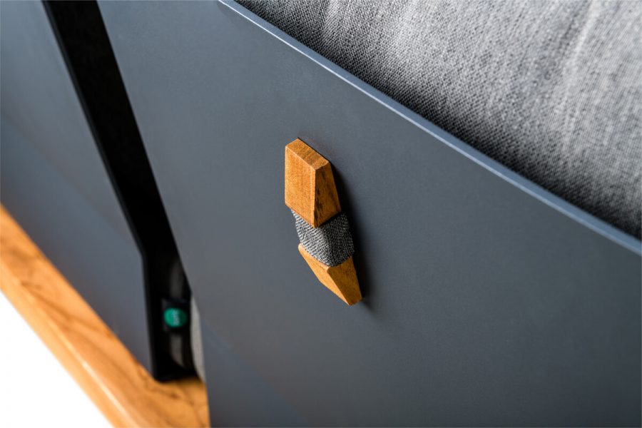 Nardo 1 narożnik taraoswy aluminium drewno teakowe antracytowe oparcia sofy ogrodowej tapicerka szara Suns