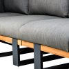 Nardo 1 narożnik taraoswy aluminium drewno teakowe antracytowy tapicerka Sunproof szara luksusowe meble ogrodowe Suns