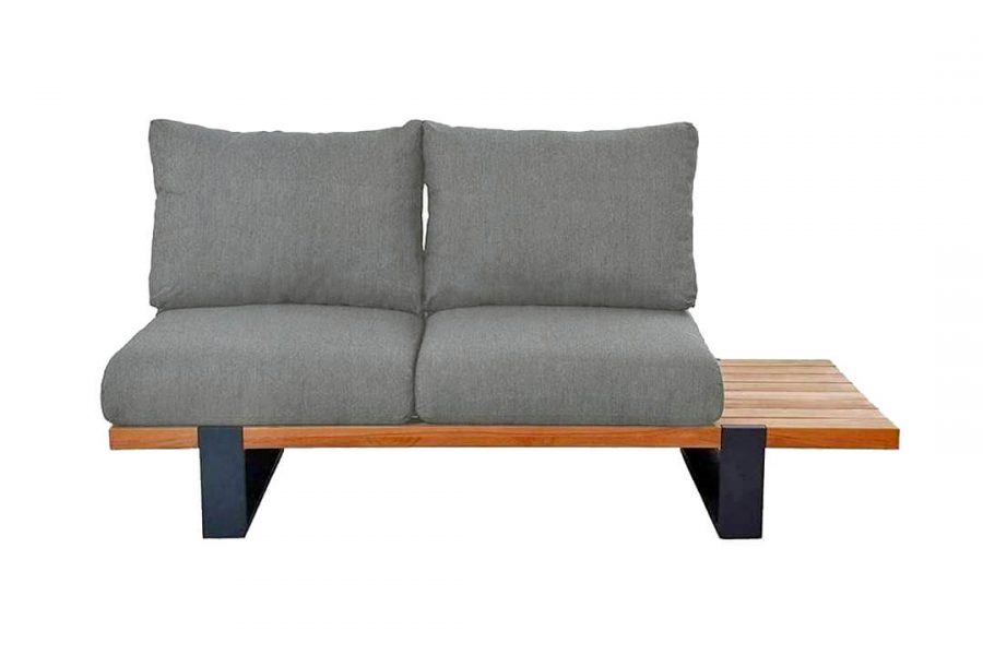 Nardo 1 narożnik taraoswy aluminium drewno teakowe sofa ogrodowa kanapa podwójna Suns