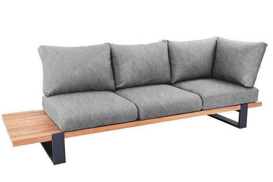Nardo 1 narożnik taraoswy aluminium drewno teakowe kanapa ogrodowa sofa trzyososobwa Suns
