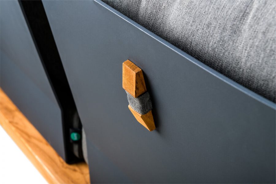 Nardo 2 narożny zestaw wypoczynkowy drewno teakowe aluminium oparcia sofy ogrodowej antracyt tapicerka szara Suns