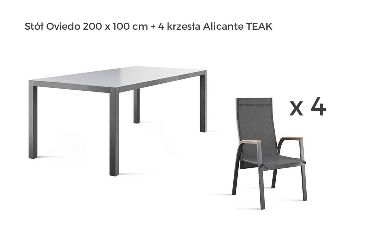 Oviedo zestaw ogrodowy stołowy 4-6 osób, wariant 62146 Zumm