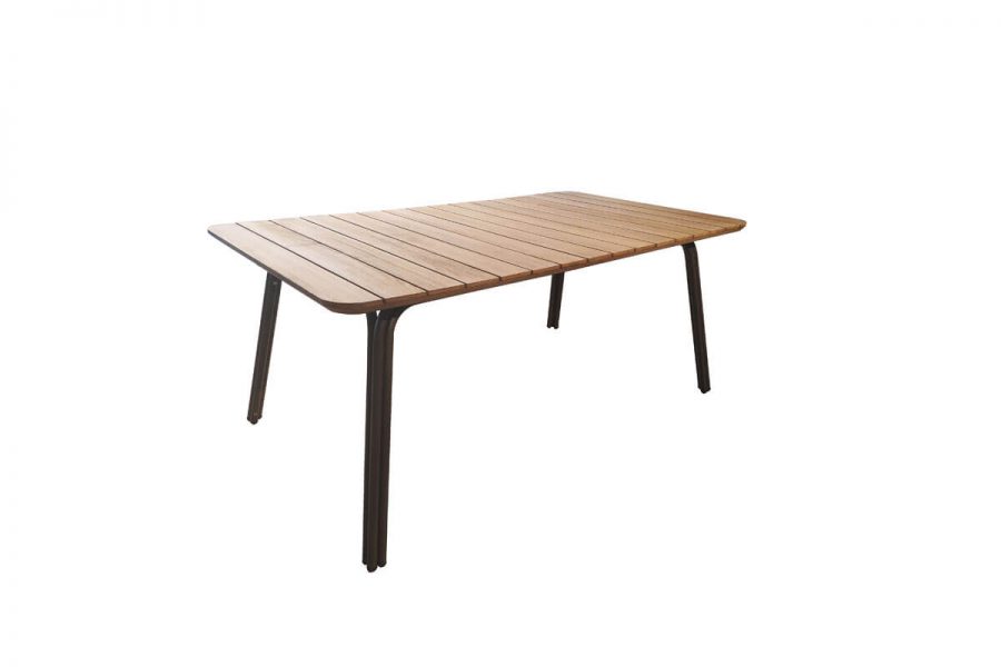 Simi nowoczesny stół ogrodowy blat eukaliptus stół prostokątny SUNS