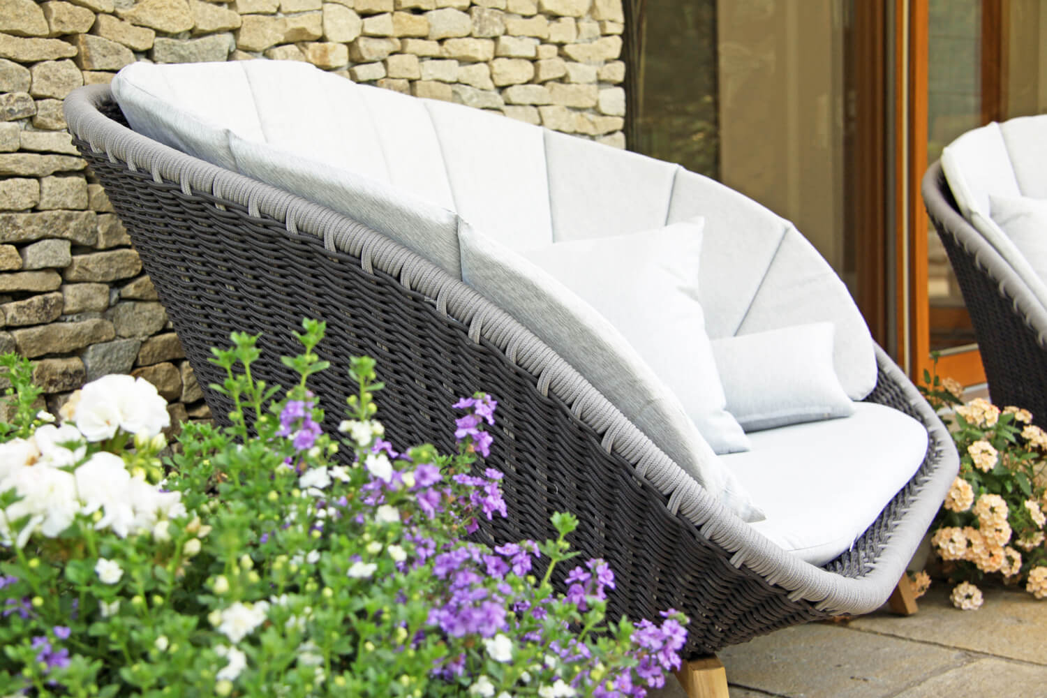 Cologne Spring meble ogrodowe wypoczynkowe sofa ogrodowa szara lina Twoja Siesta