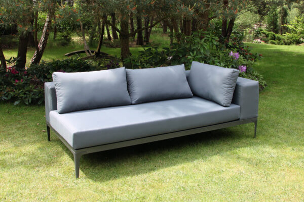Minori modułowe meble ogrodowe sofa ogrodowa podwójna lewa z podłokietnikiem Twojasiesta luksusowe meble ogrodowe